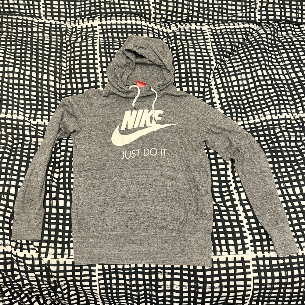 Nike Women's Size M Vintage Carbon Heather Sail Hoodie (823701-091) Light Weigh